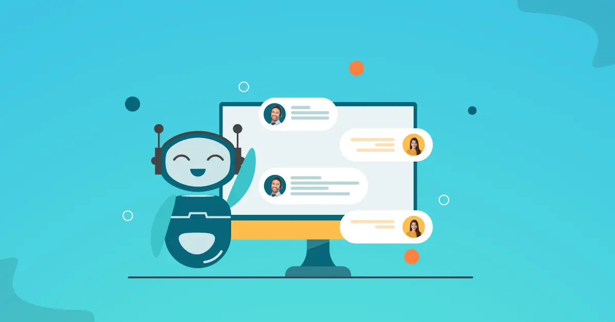 AI chatbot interface handling customer service interactions