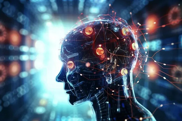 Conceptual image of brain-computer interface technology